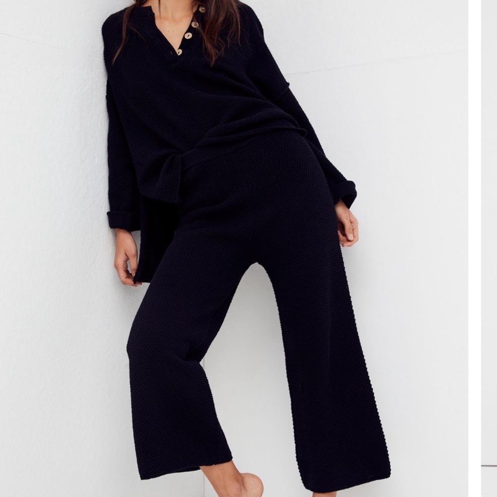 Free people Hailee black sweater set
